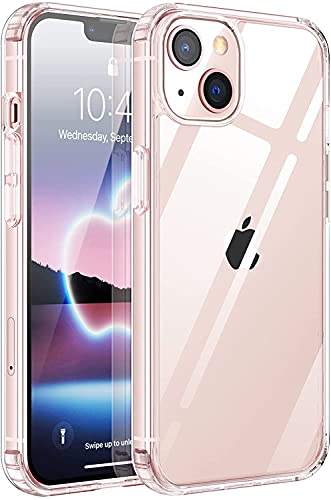 Amozo Back Cover Case for iPhone 13 (Ultra Hybrid | TPU Poly Carbonate | Crystal Clear)
