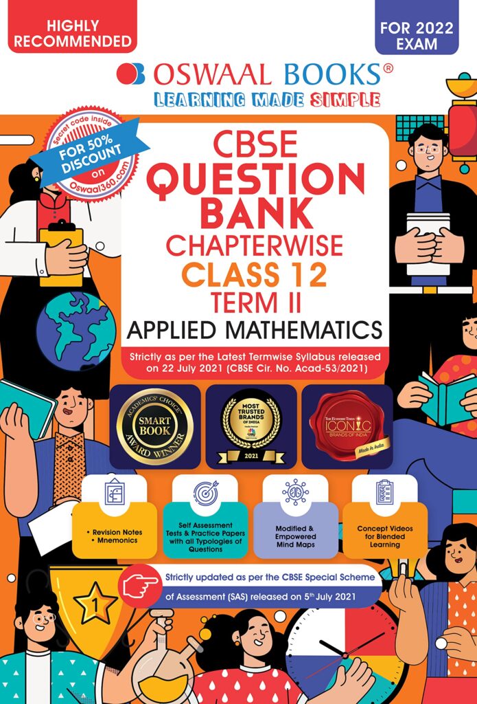 Oswaal CBSE Question Bank Chapterwise For Term 2, Class 12, Applied Mathematics (For 2022 Exam)