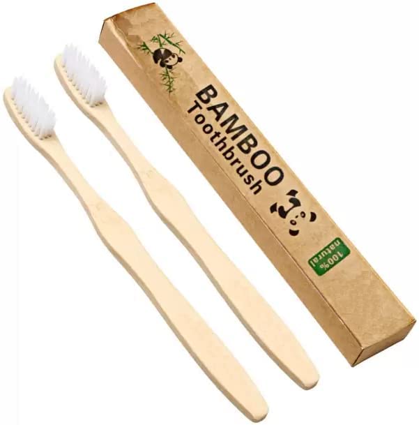 PITOXY Bamboo Toothbrush with White Medium Bristles || Bamboo Toothbrush || Antibacterial and Biodegradable || BPA Free (12)