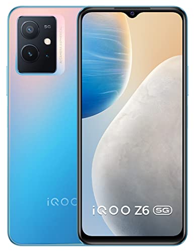 iQOO Z6 5G (Chromatic Blue, 4GB RAM, 128GB Storage) | Snapdragon 695-6nm Processor | 120Hz FHD+ Display | 5000mAh Battery | Travel Adapter to be Purchased Separately